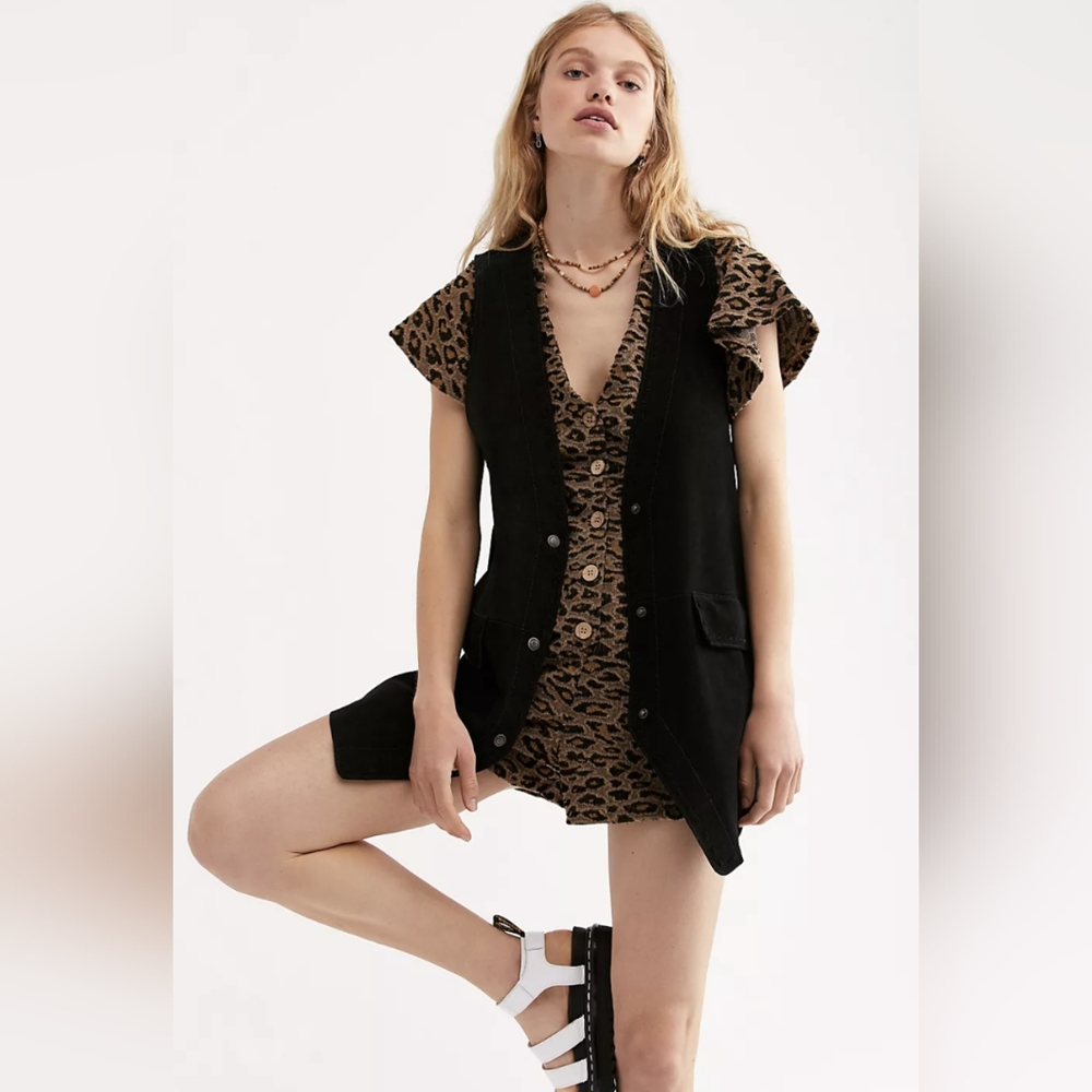Free People Low Rider Suede Vest We The Free Medium